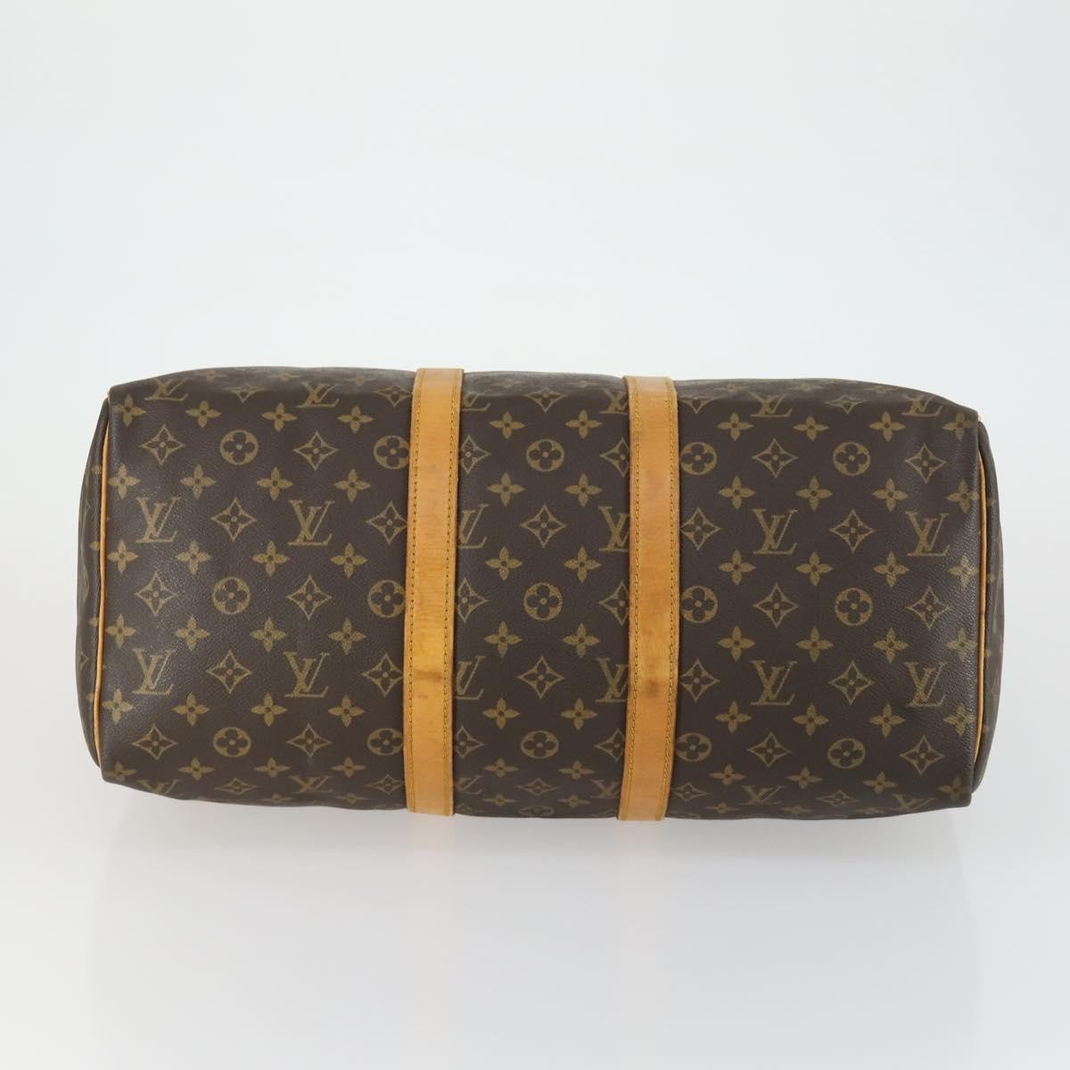 Louis Vuitton Keepall Bag Monogram Canvas Brown Canvas Travel Bag Bag (Pre-Owned)