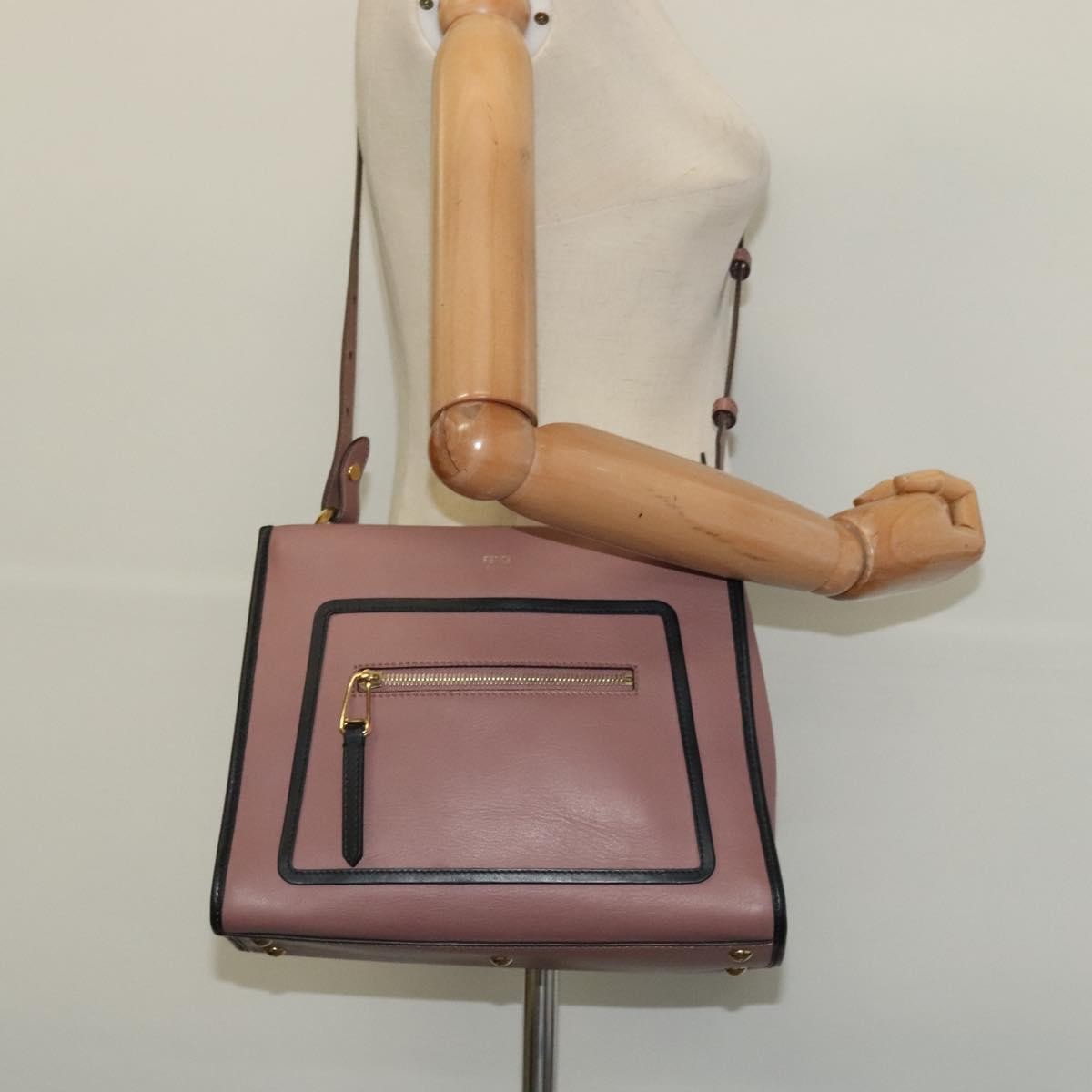 Fendi Runaway Bag Leather Pink Leather Bag (Pre-Owned)