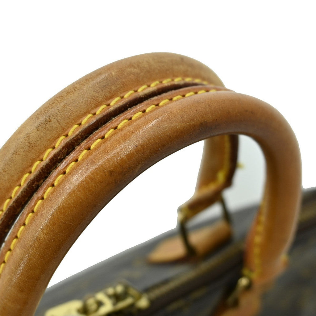 Louis Vuitton Alma Handbag Monogram Canvas Brown Canvas Handbag (Pre-Owned)