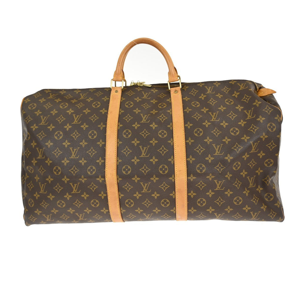 Louis Vuitton Keepall Bag Monogram Canvas Brown Canvas Travel Bag Bag (Pre-Owned)