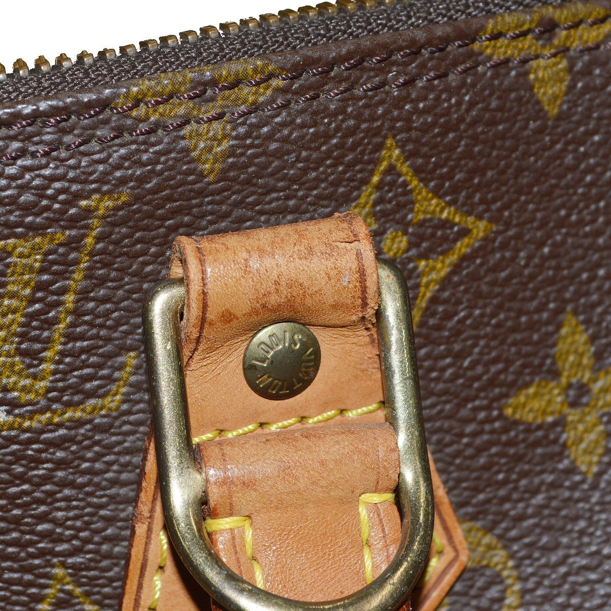 Louis Vuitton Alma Handbag Monogram Canvas Brown Canvas Handbag (Pre-Owned)