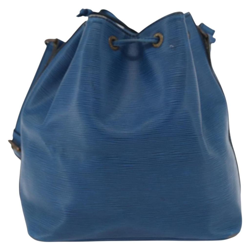 Louis Vuitton Petit Noe Nm Handbag Epi Leather Blue Leather Shoulder Bag Bag (Pre-Owned)