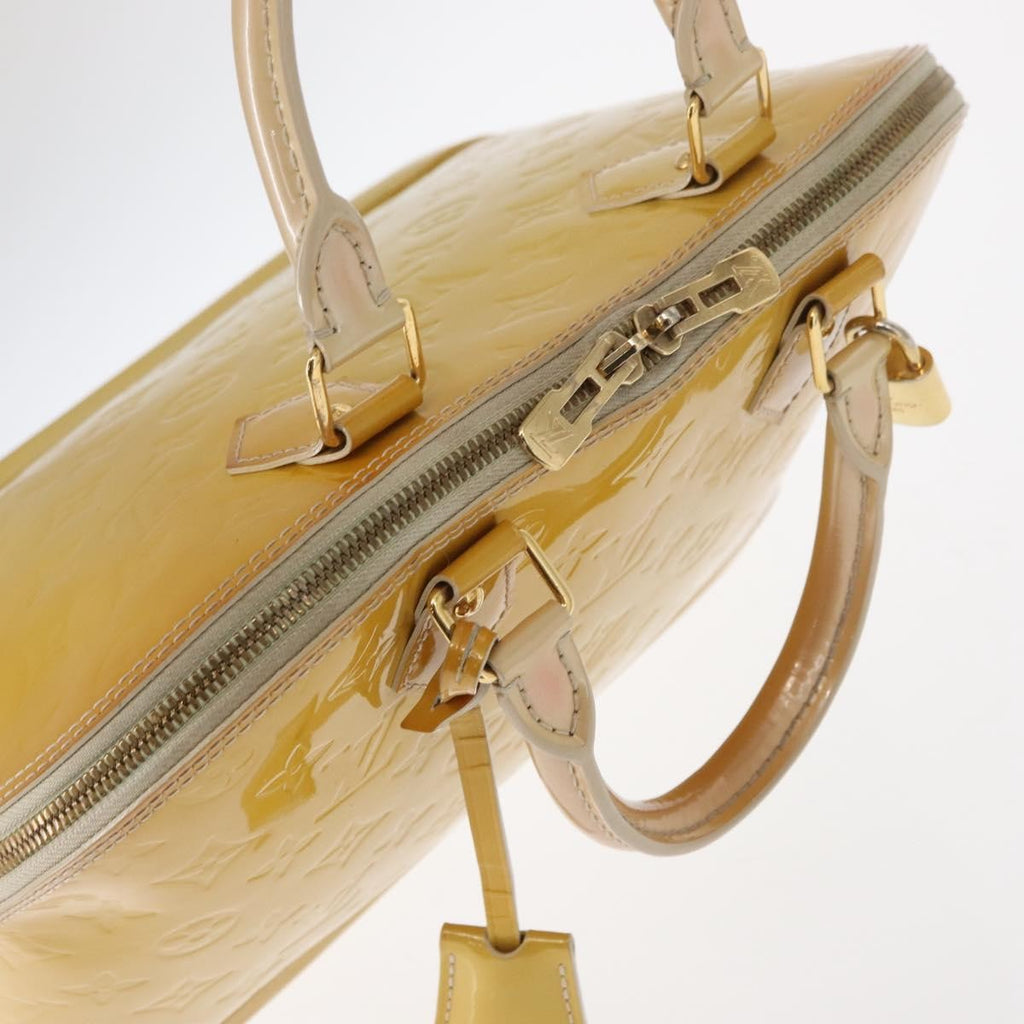 Louis Vuitton Alma Handbag Patent Leather Yellow Patent_Leather Handbag (Pre-Owned)