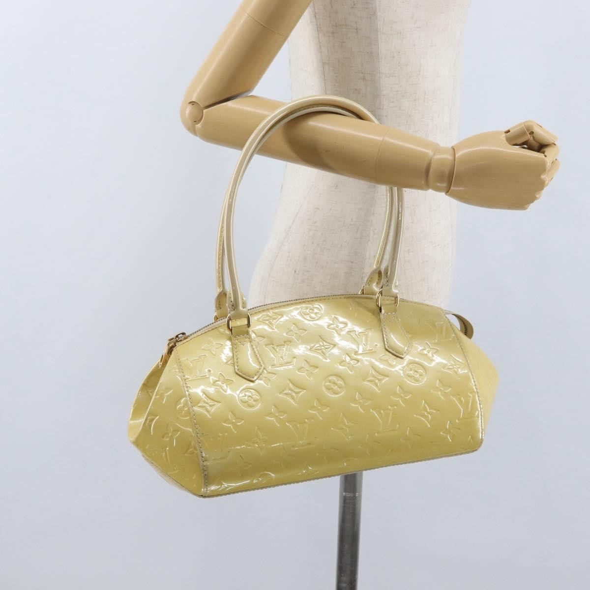 Louis Vuitton Sherwood Handbag Monogram Vernis Yellow Patent_Leather Handbag (Pre-Owned)