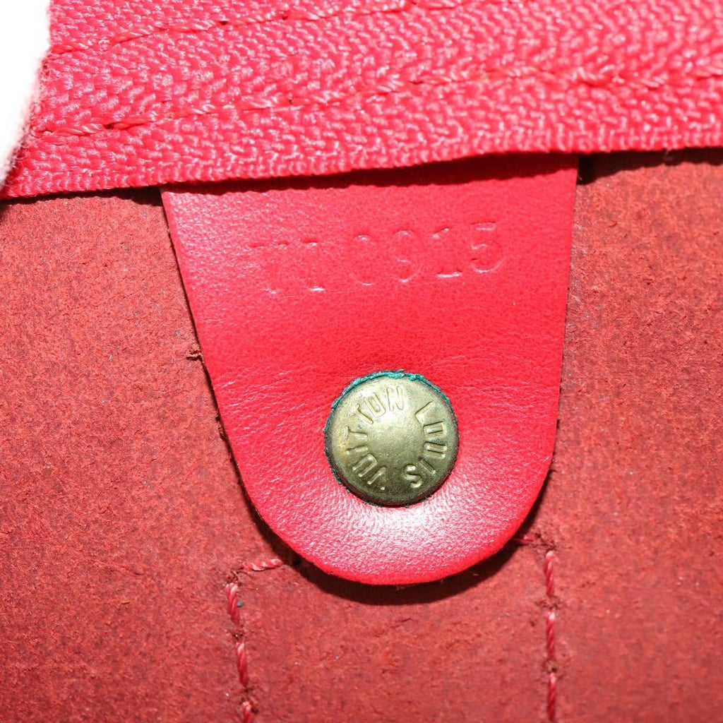 Louis Vuitton Keepall Bag Epi Leather Red Leather Travel Bag Bag (Pre-Owned)