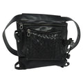 Bottega Veneta Utility Waist Bag Leather With Intrecciato Black Leather Shoulder Bag Bag (Pre-Owned)