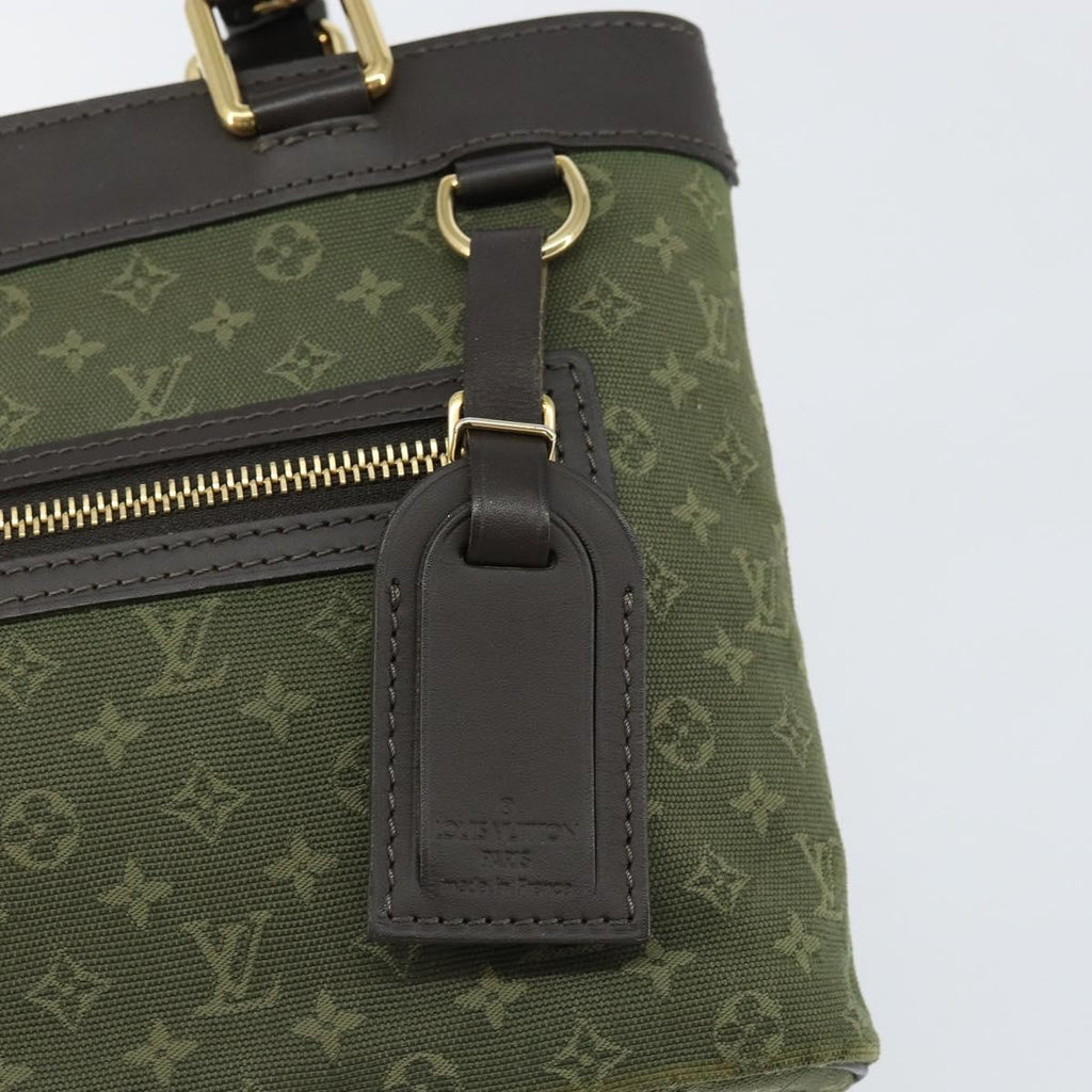 Louis Vuitton Lucille Handbag Mini Lin Khaki Canvas Handbag (Pre-Owned)