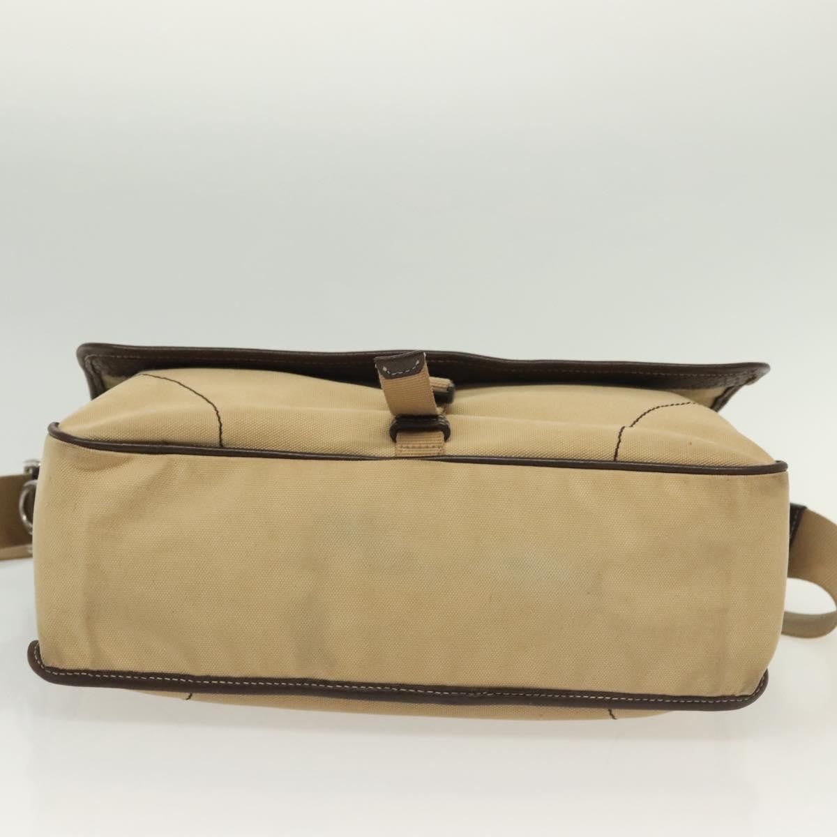 Prada Vintage Shoulder Bag Canvas Beige Canvas Shoulder Bag Bag (Pre-Owned)
