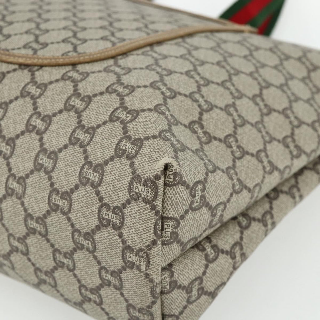 Gucci Gg Supreme Tote Bag Canvas Beige Canvas Tote Bag Bag (Pre-Owned)