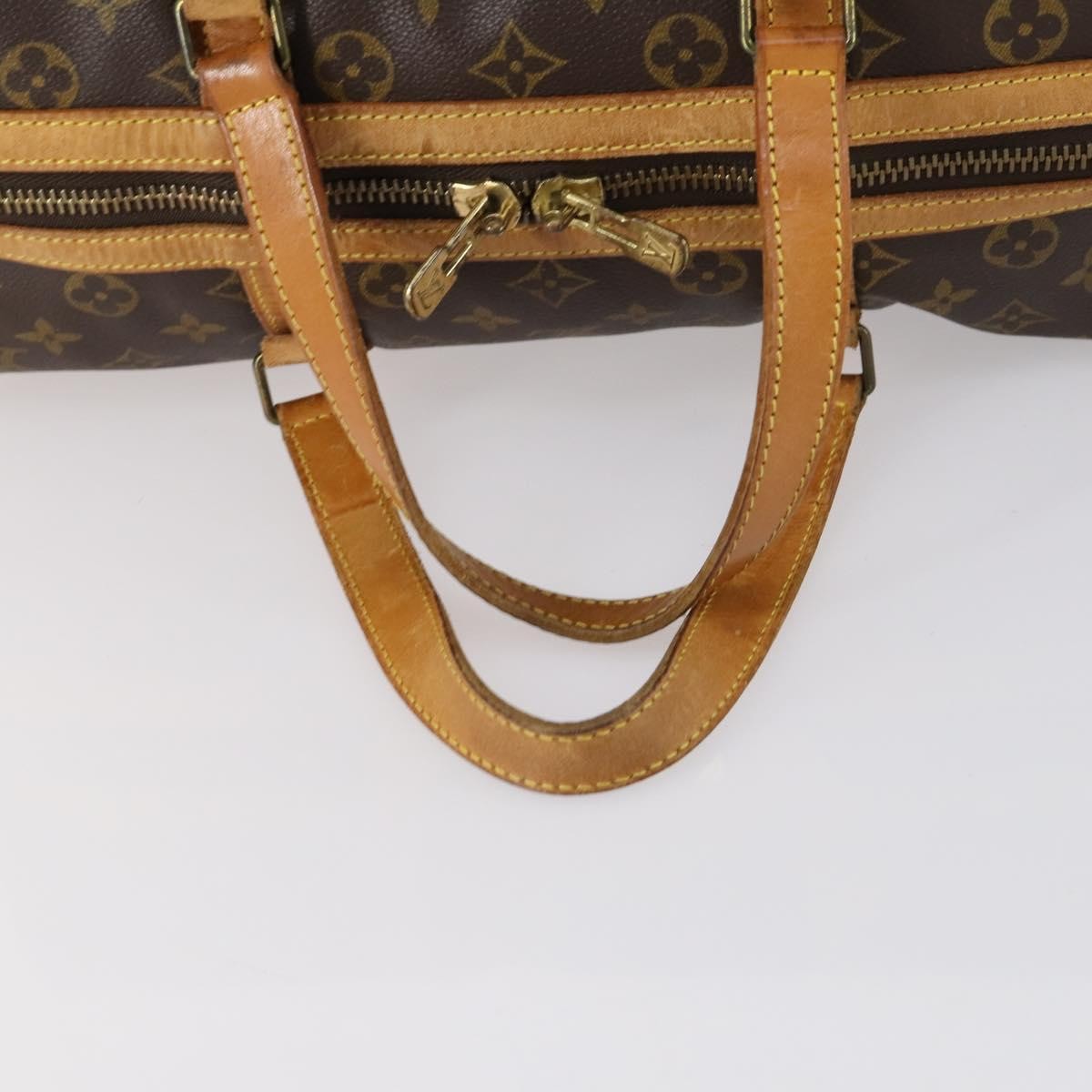 Louis Vuitton Sac Souple Handbag Monogram Canvas Brown Canvas Travel Bag Bag (Pre-Owned)