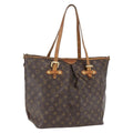 Louis Vuitton Palermo Handbag Monogram Canvas Brown Canvas Tote Bag Bag (Pre-Owned)