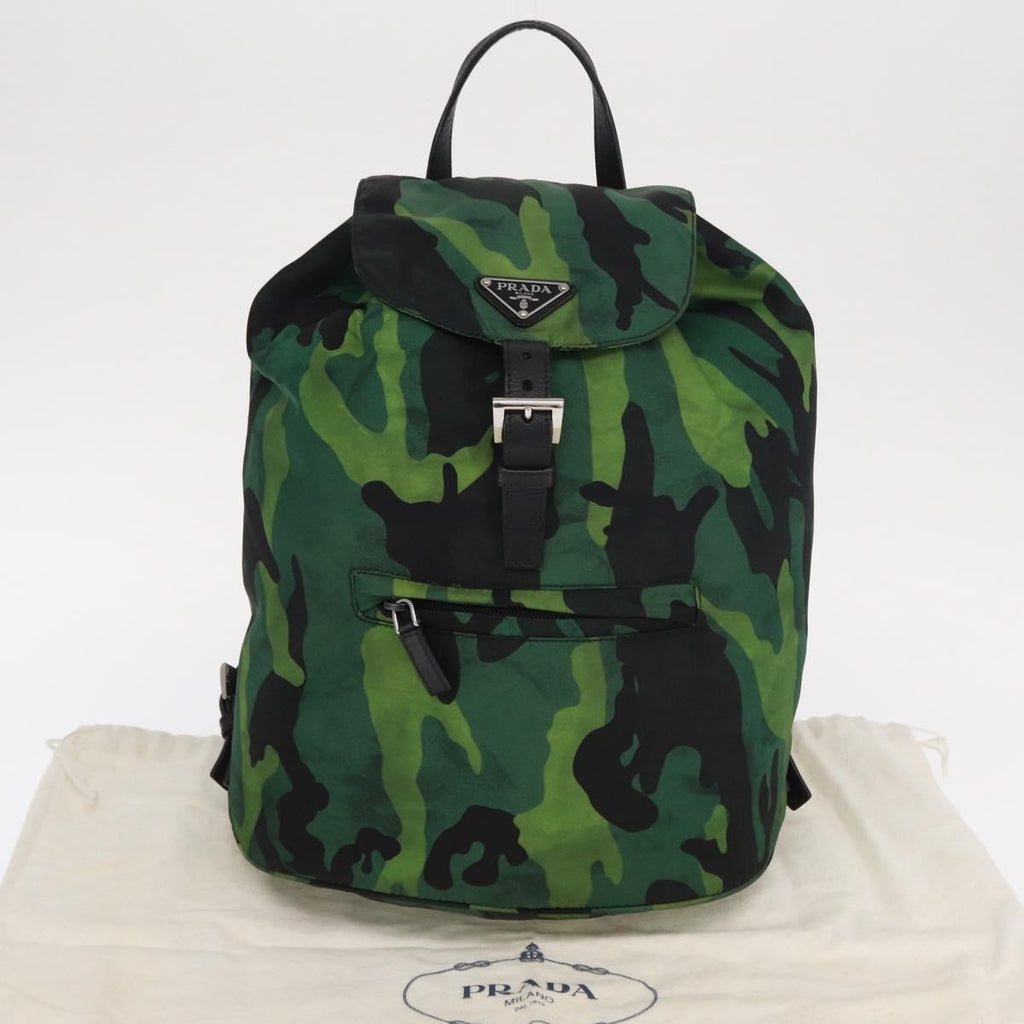 Prada Camouflage Backpack Tessuto Green Nylon Backpack Bag (Pre-Owned)