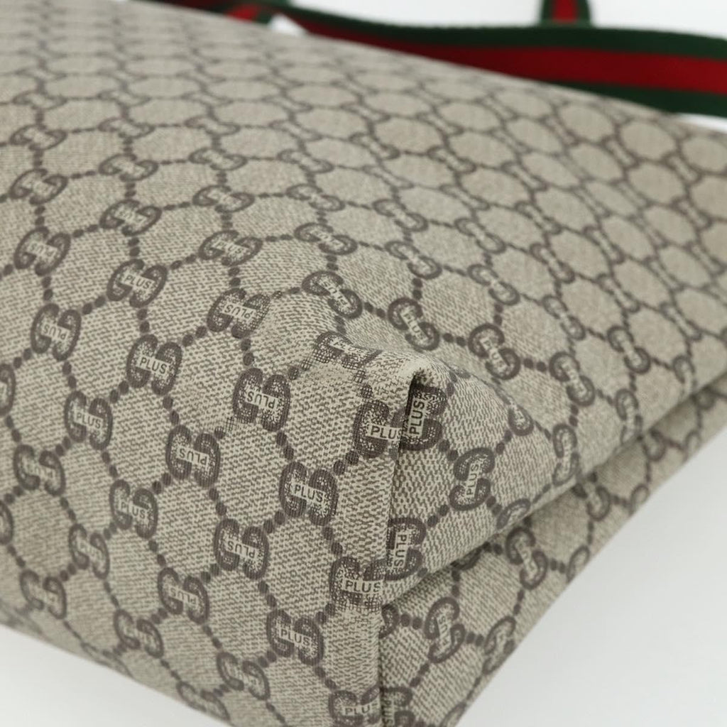 Gucci Gg Supreme Tote Bag Canvas Beige Canvas Tote Bag Bag (Pre-Owned)