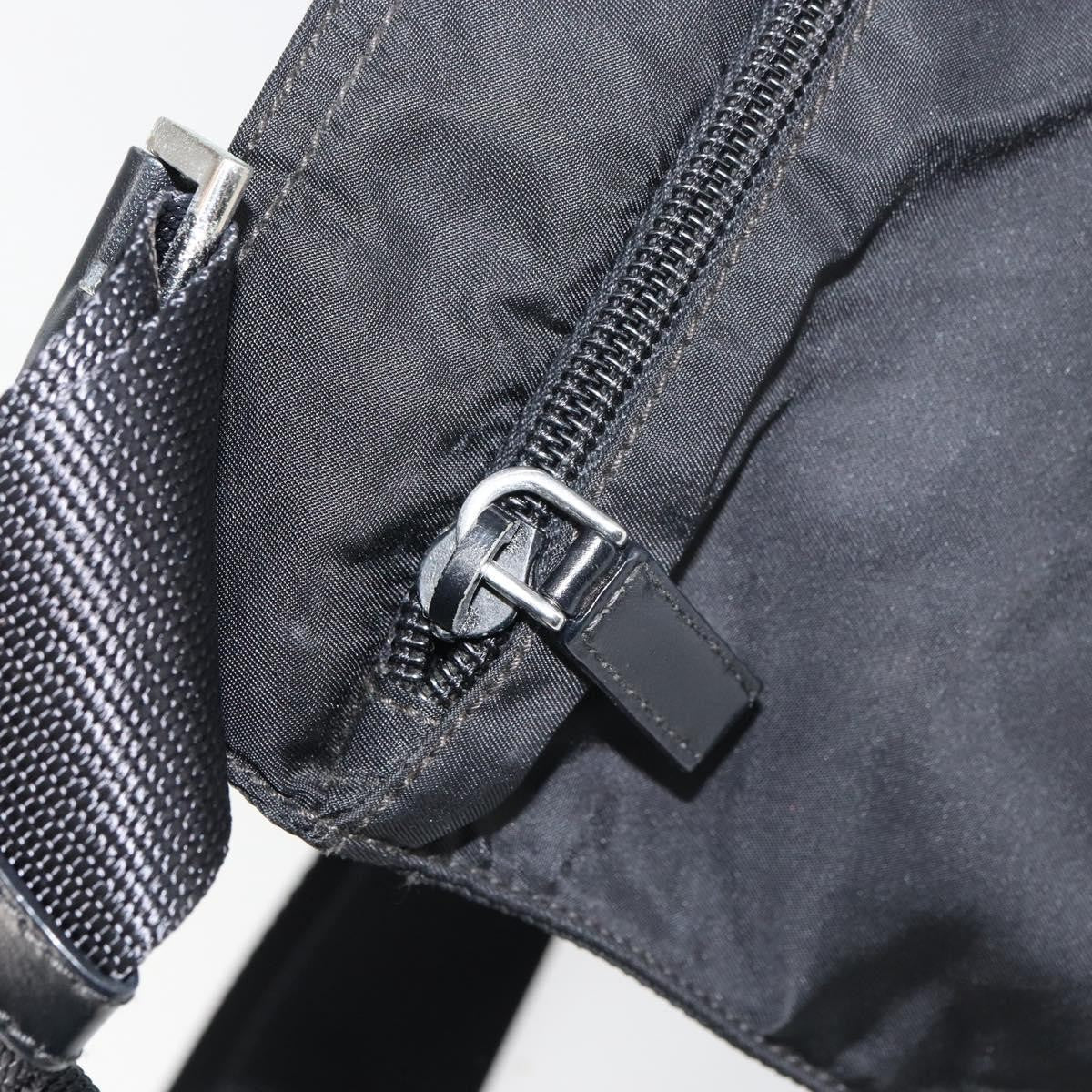 Prada Front Pocket Messenger Bag Tessuto Black Nylon Shoulder Bag Bag (Pre-Owned)