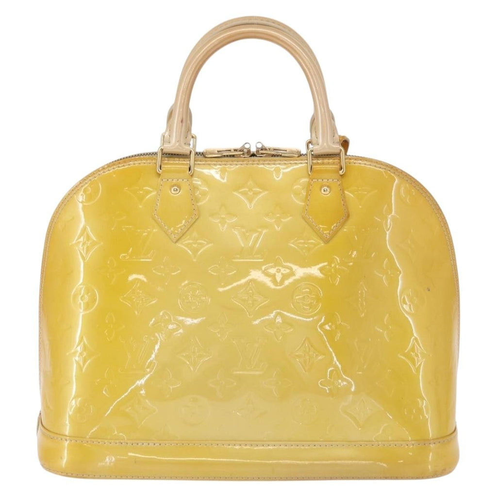 Louis Vuitton Alma Handbag Patent Leather Yellow Patent_Leather Handbag (Pre-Owned)