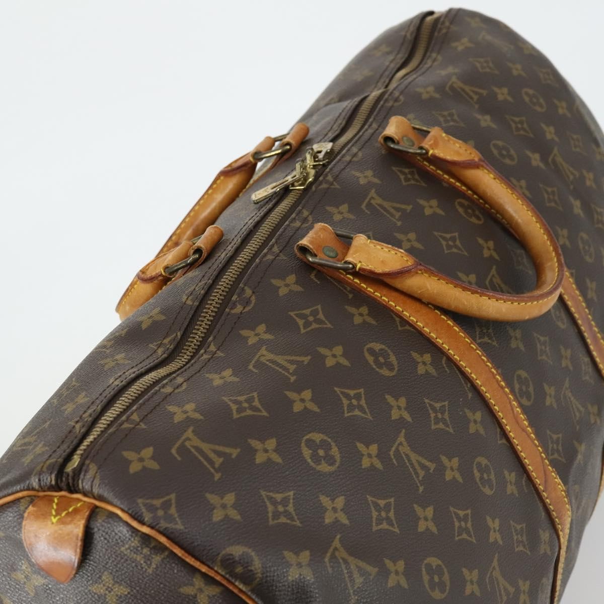 Louis Vuitton Keepall Bag Monogram Canvas Brown Canvas Travel Bag Bag (Pre-Owned)