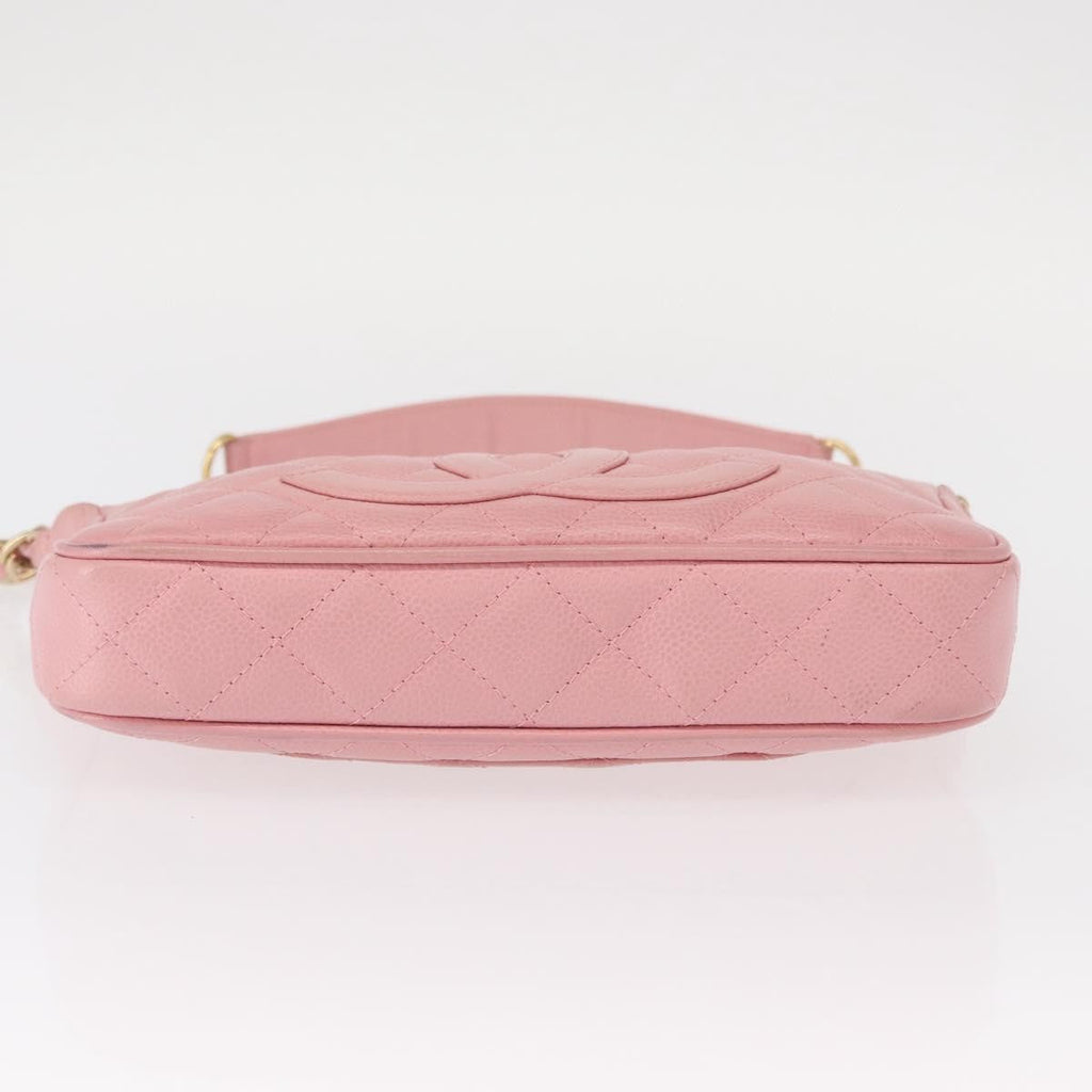 Chanel Timeless Cc Chain Shoulder Bag Quilted Caviar Pink Leather Shoulder Bag Bag (Pre-Owned)