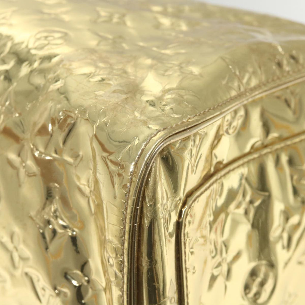 Louis Vuitton Keepall Bag Monogram Miroir Pvc Gold Patent_Leather Travel Bag Bag (Pre-Owned)