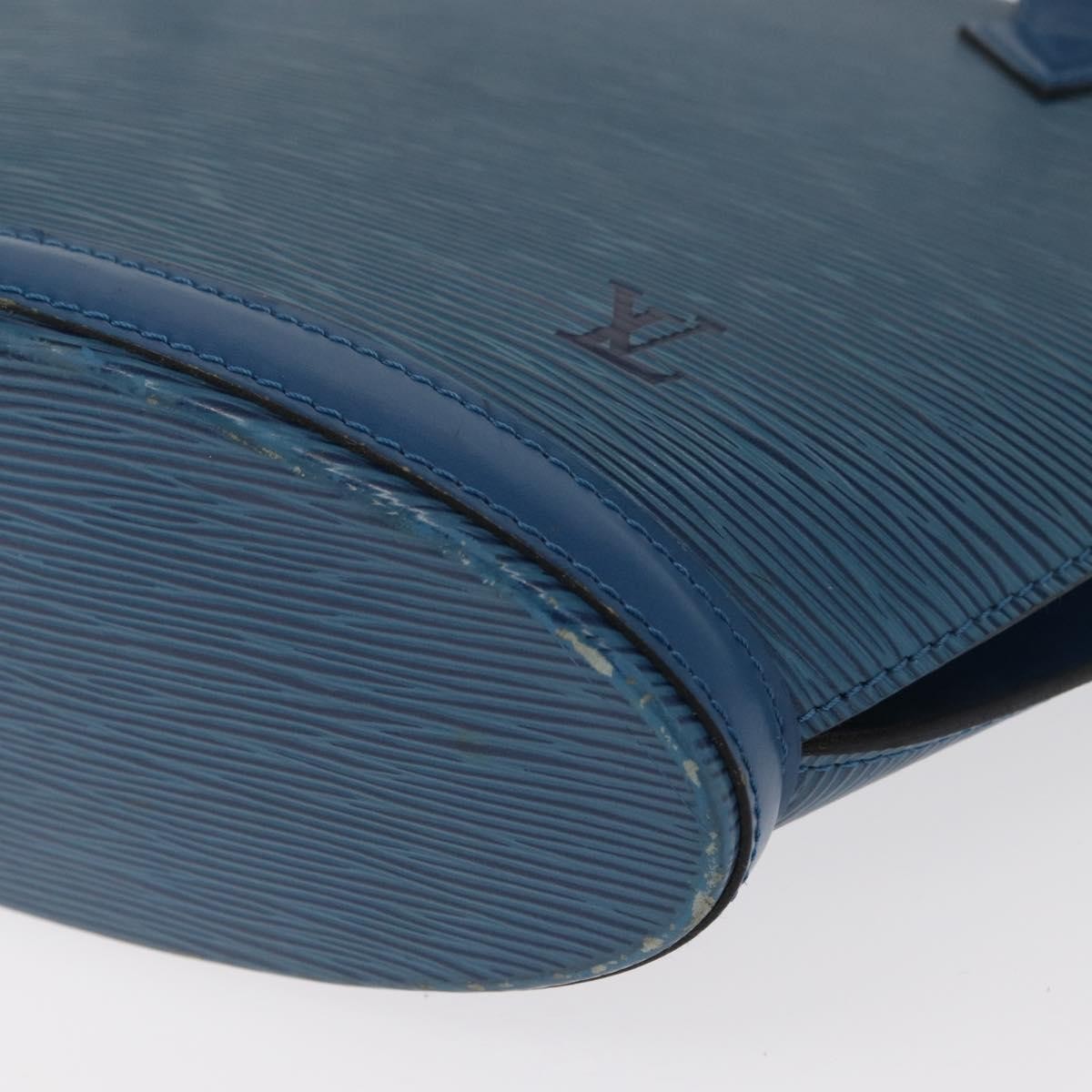 Louis Vuitton Saint Jacques Handbag Epi Leather Blue Leather Shoulder Bag Bag (Pre-Owned)
