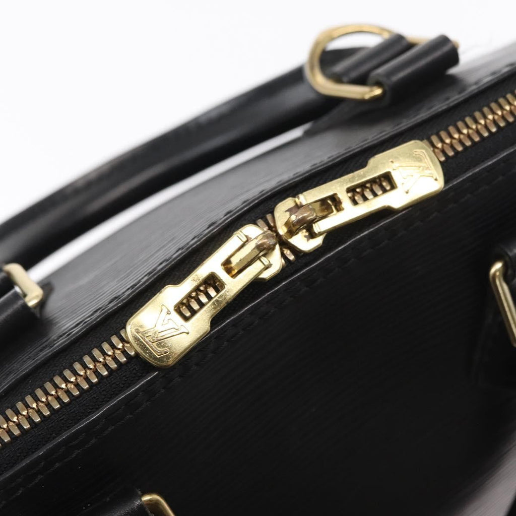 Louis Vuitton Alma Handbag Epi Leather Black Leather Handbag (Pre-Owned)