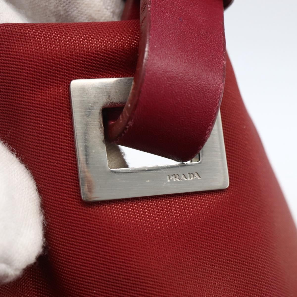 Prada Vintage Tote Tessuto Red Nylon Tote Bag Bag (Pre-Owned)