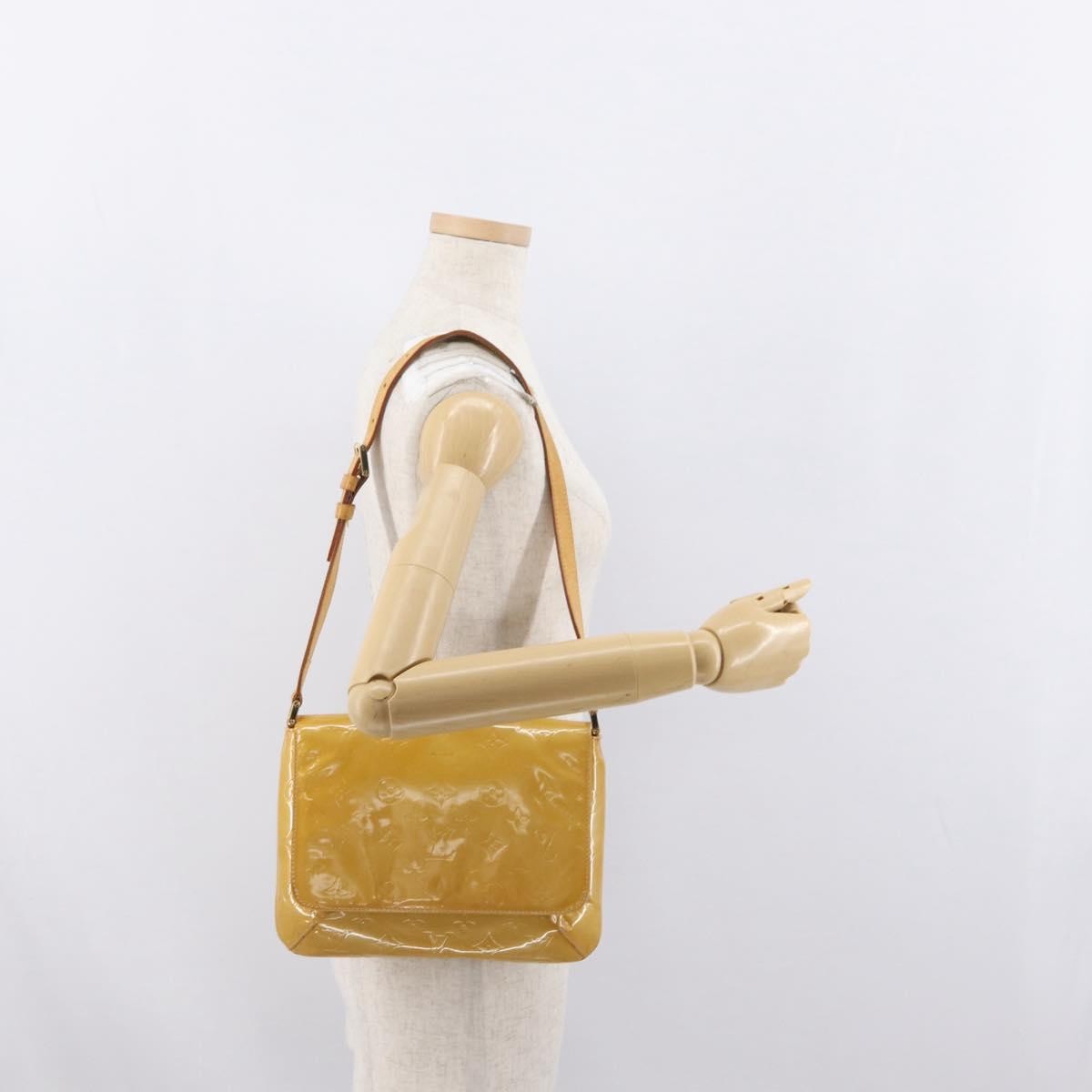 Louis Vuitton Thompson Street Handbag Monogram Vernis Yellow Patent_Leather Shoulder Bag Bag (Pre-Owned)