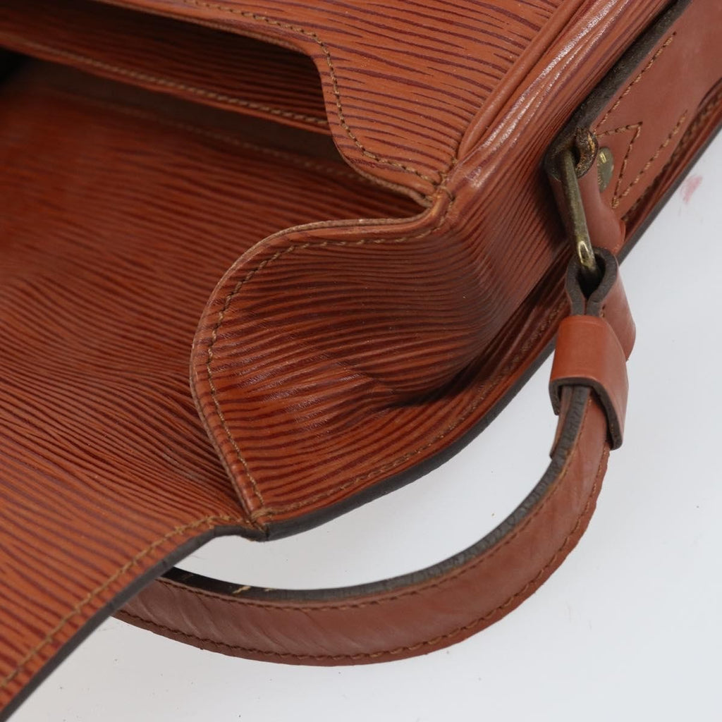 Louis Vuitton Cartouchiere Handbag Epi Leather Brown Leather Shoulder Bag Bag (Pre-Owned)