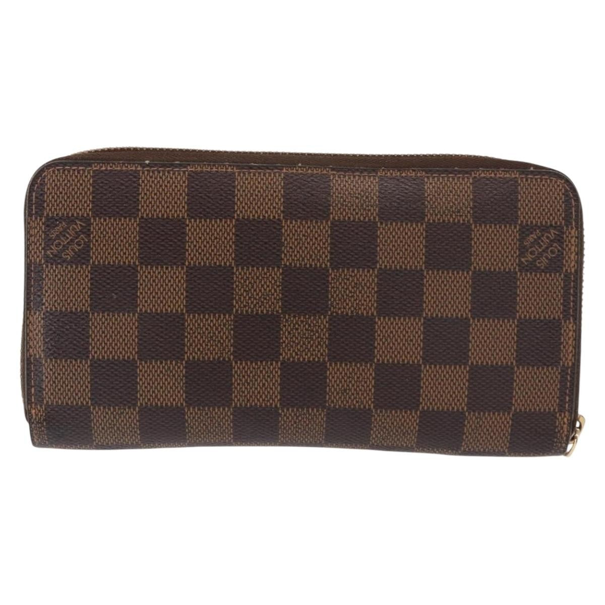 Louis Vuitton Zippy Wallet Nm Damier Brown Canvas Wallets Accessory (Pre-Owned)