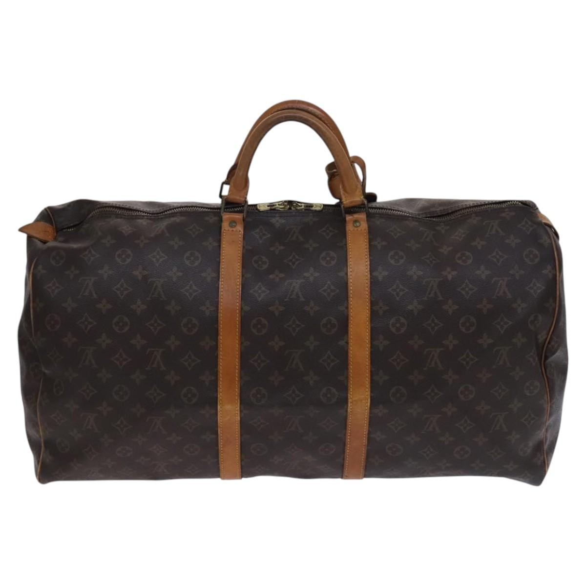 Louis Vuitton Keepall Bag Monogram Canvas Brown Canvas Travel Bag Bag (Pre-Owned)