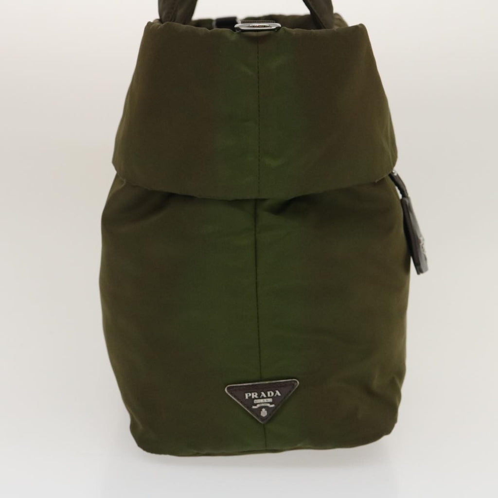 Prada Convertible Double Tote Tessuto Khaki Nylon Tote Bag Bag (Pre-Owned)