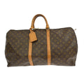 Louis Vuitton Keepall Bag Monogram Canvas Brown Canvas Travel Bag Bag (Pre-Owned)