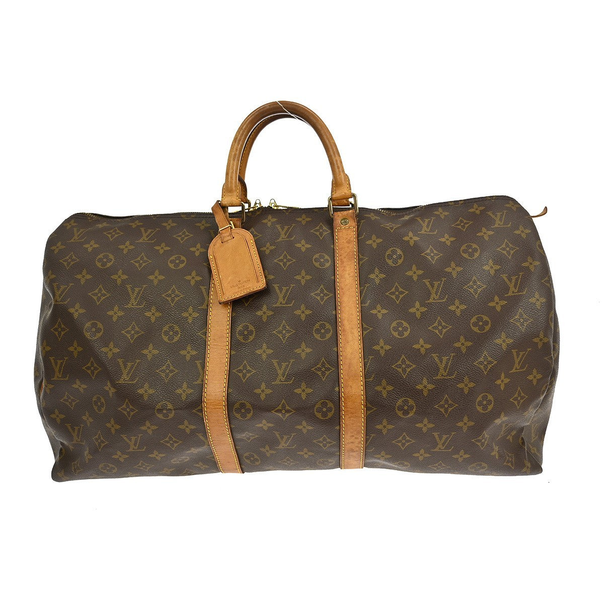 Louis Vuitton Keepall Bag Monogram Canvas Brown Canvas Travel Bag Bag (Pre-Owned)