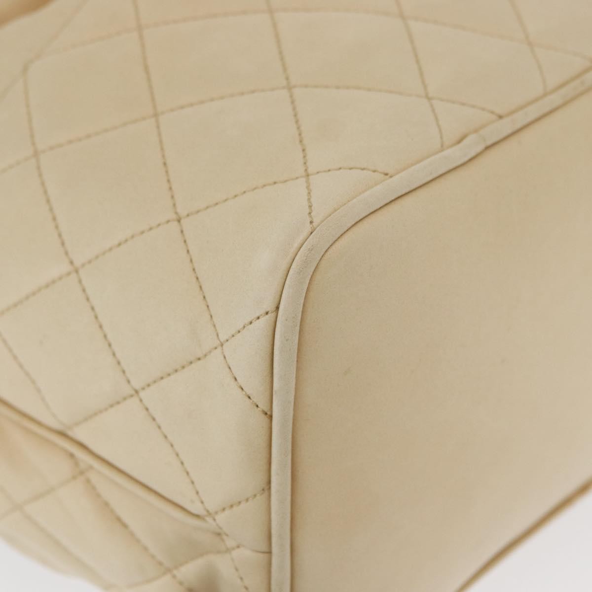 Chanel Gabrielle Drawstring Bag Quilted Calfskin Beige Leather Shoulder Bag Bag (Pre-Owned)