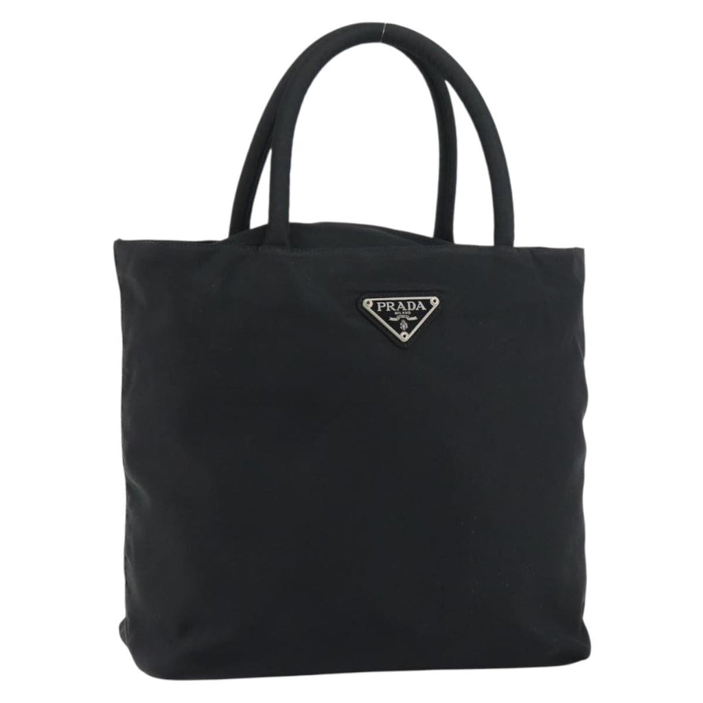 Prada Vintage Zip Tote Tessuto Black Nylon Tote Bag Bag (Pre-Owned)