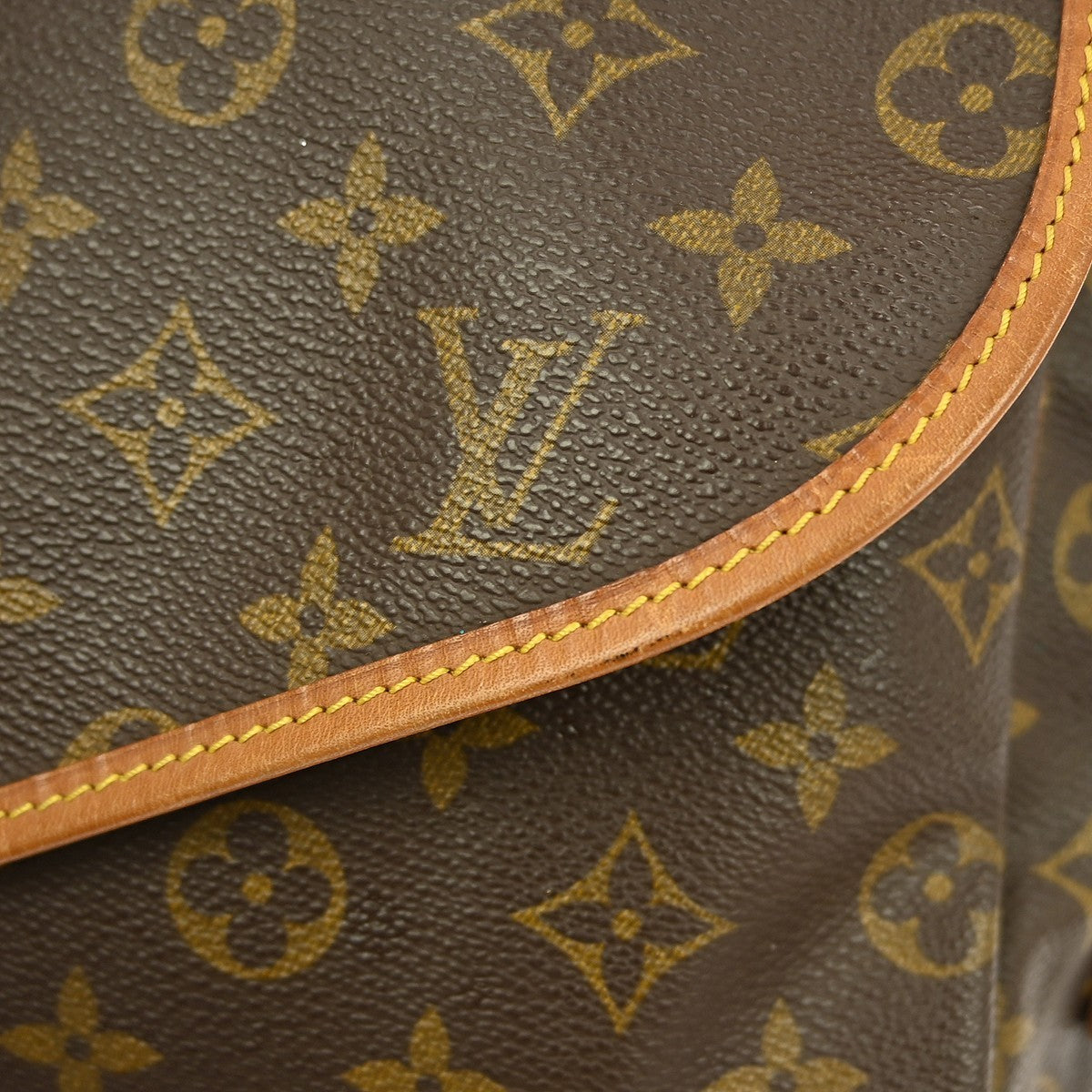 Louis Vuitton Saumur Handbag Monogram Canvas Brown Canvas Shoulder Bag Bag (Pre-Owned)