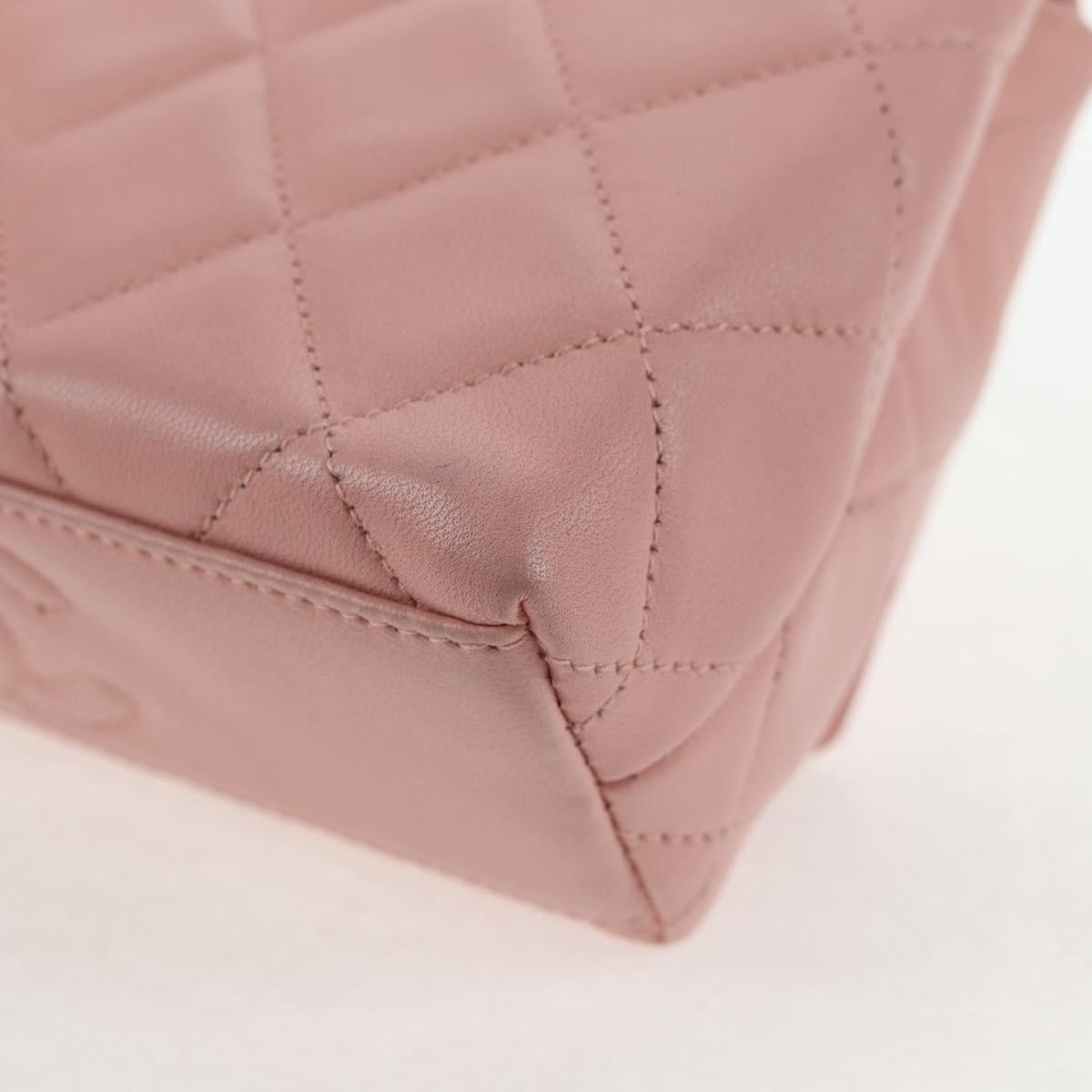 Chanel Vintage Camellia Flap Bag Quilted Lambskin Pink Leather Bag (Pre-Owned)