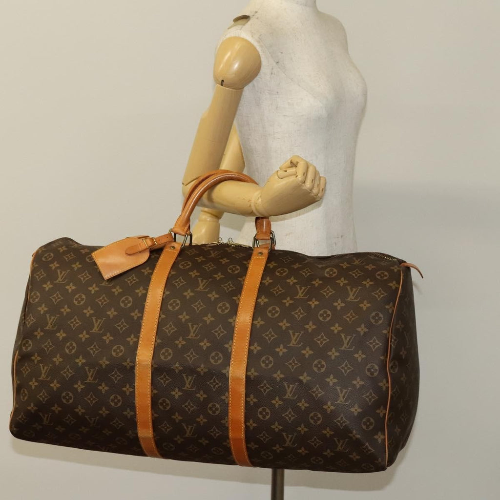 Louis Vuitton Keepall Bag Monogram Canvas Brown Canvas Travel Bag Bag (Pre-Owned)