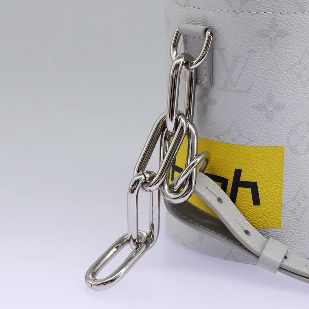 Louis Vuitton Chalk Nano Bag Limited Edition Logo Story Monogram Canvas Gray Canvas Clutche & Pouche Bag (Pre-Owned)