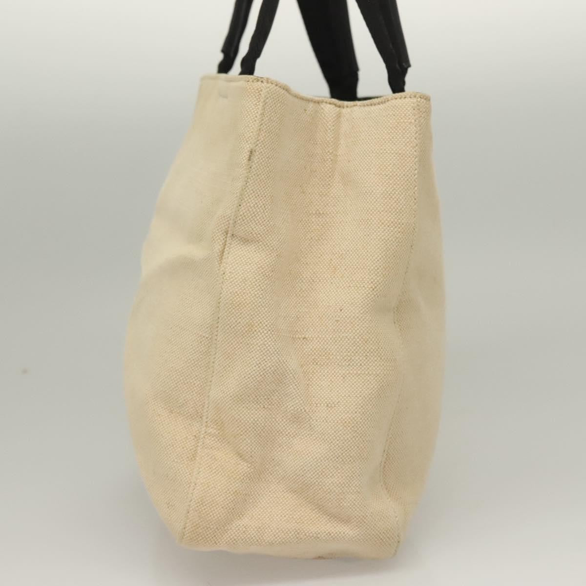 Prada Sport Tote Bag Canvas Beige Canvas Tote Bag Bag (Pre-Owned)