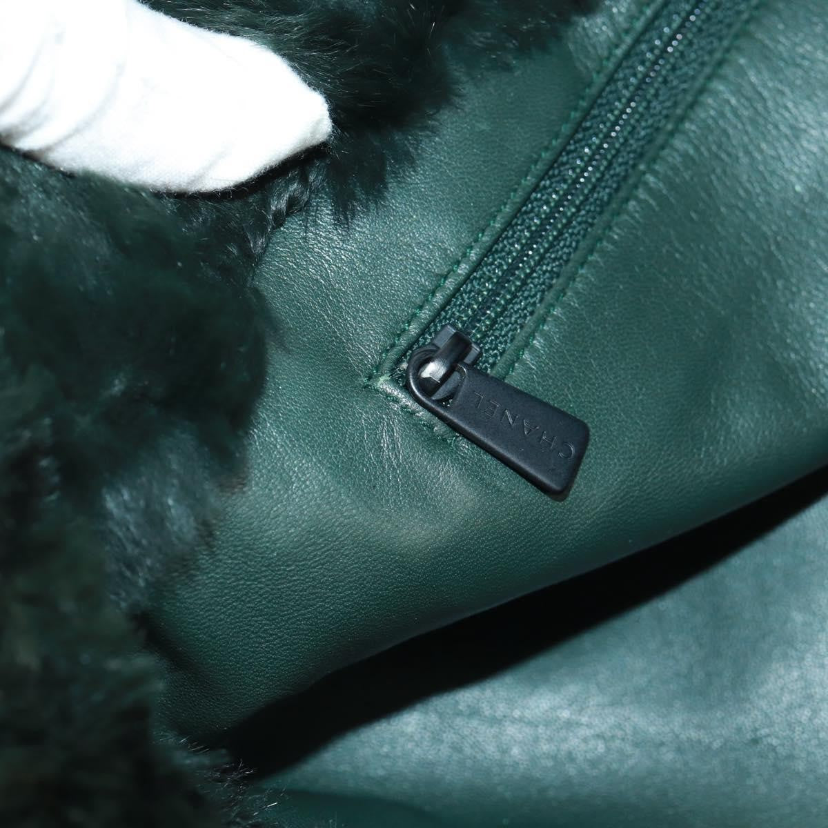 Chanel Chain Tote Lapin Fur Green Fur Tote Bag Bag (Pre-Owned)