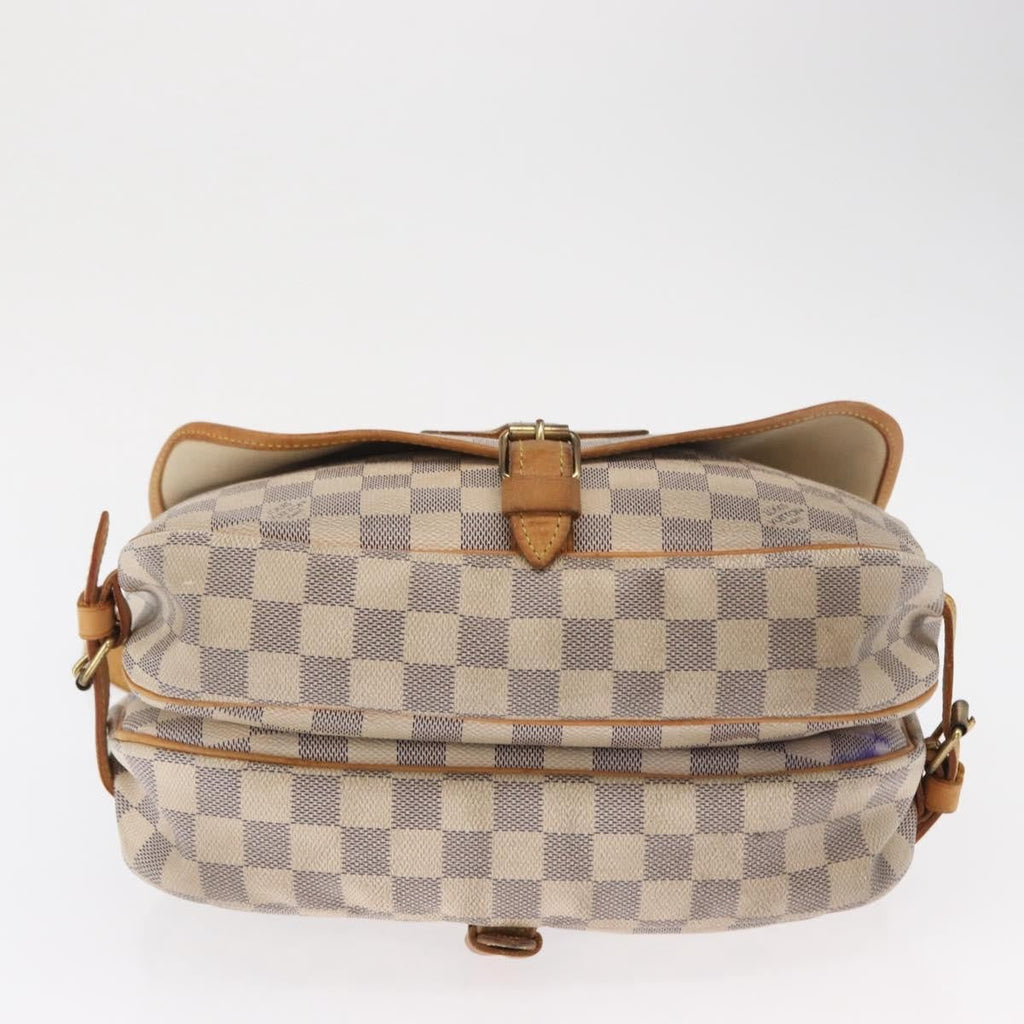 Louis Vuitton Saumur Handbag Damier Beige Canvas Shoulder Bag Bag (Pre-Owned)