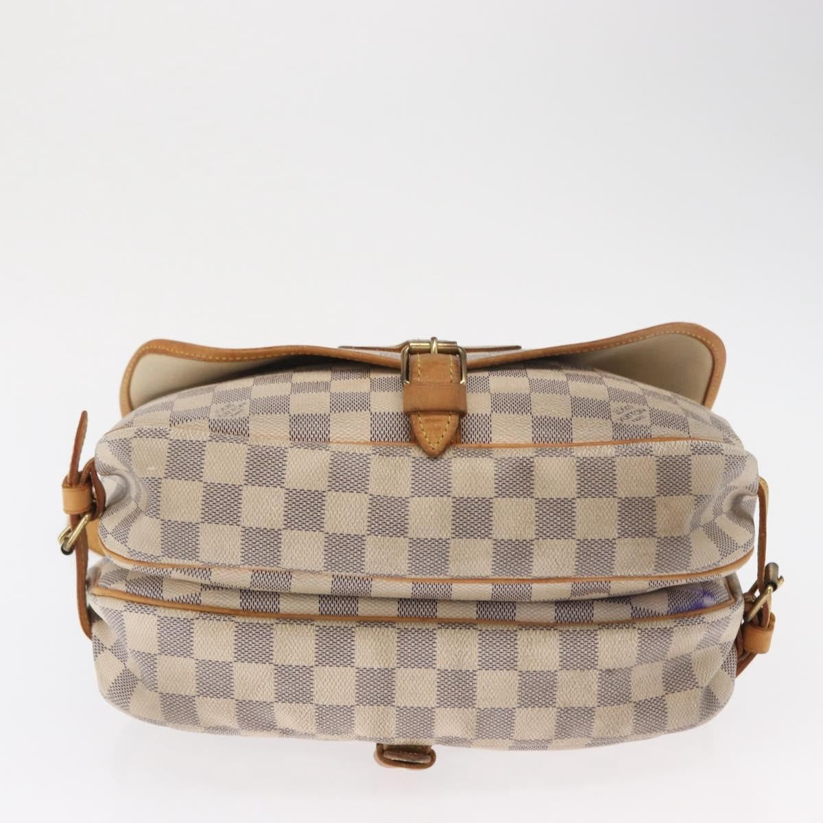 Louis Vuitton Saumur Handbag Damier Beige Canvas Shoulder Bag Bag (Pre-Owned)