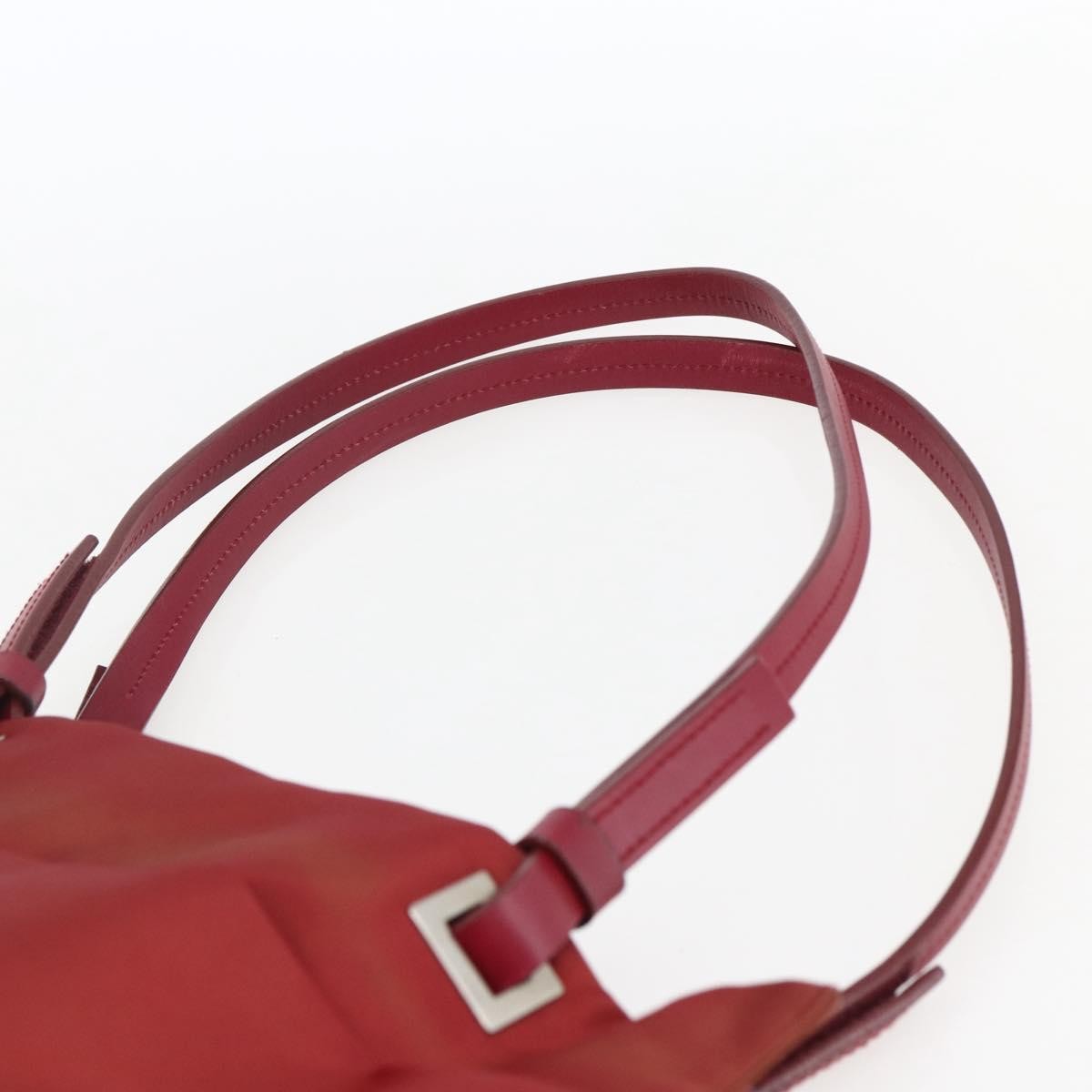Prada Vintage Tote Tessuto Red Nylon Tote Bag Bag (Pre-Owned)