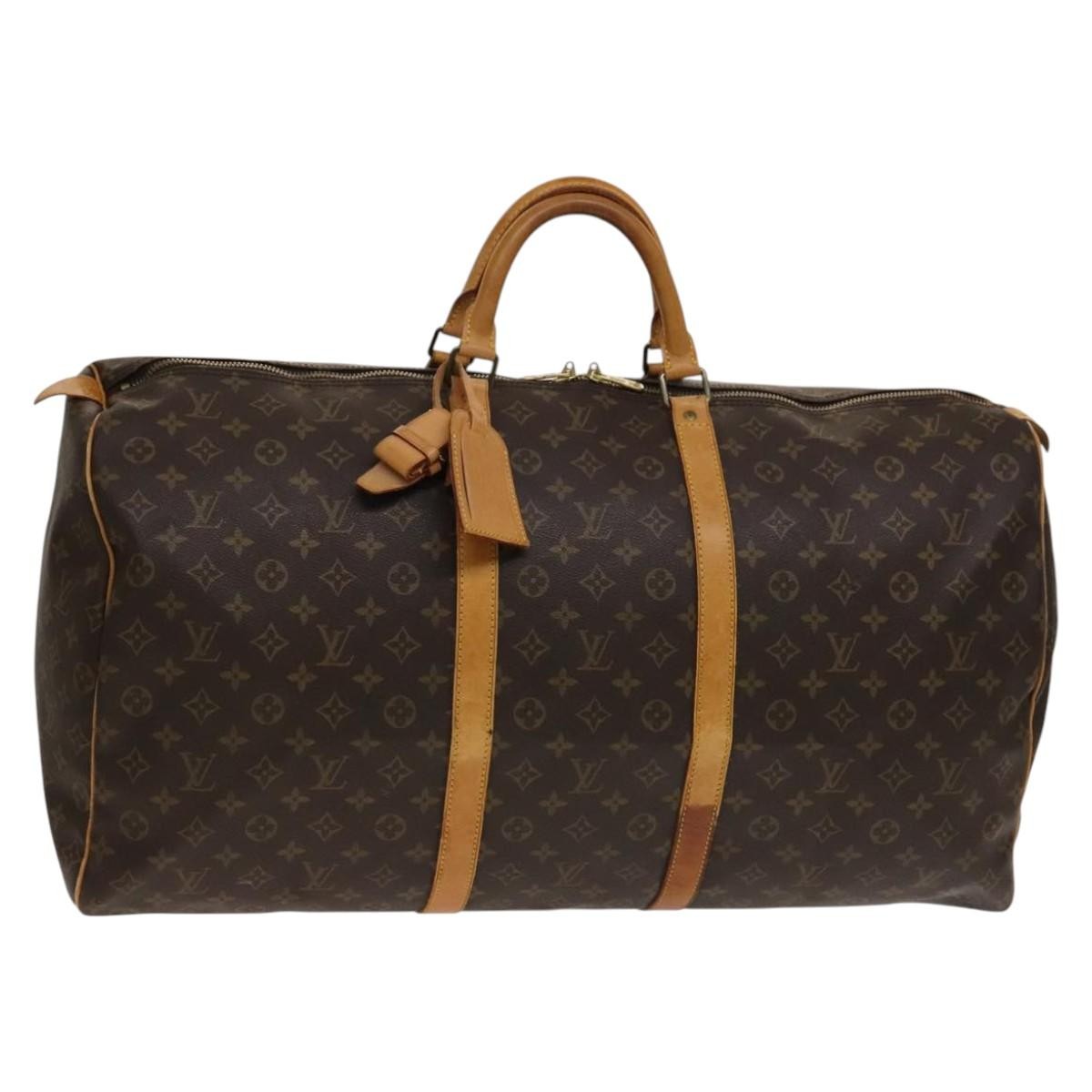 Louis Vuitton Keepall Bag Monogram Canvas Brown Canvas Travel Bag Bag (Pre-Owned)