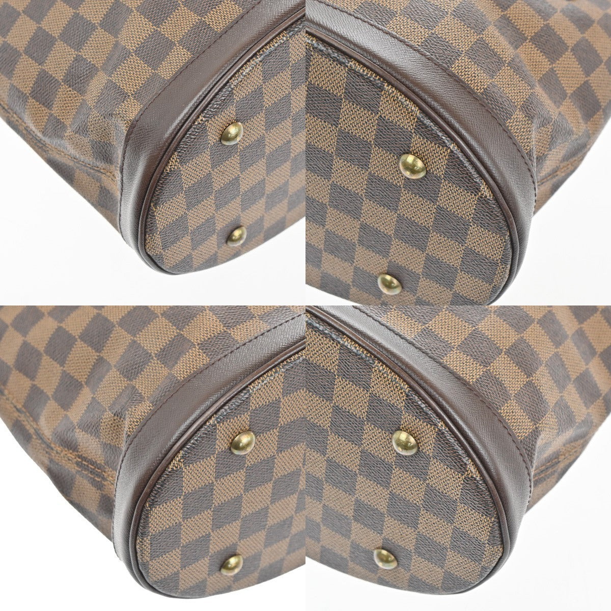 Louis Vuitton Marais Bucket Bag Damier Brown Leather Shoulder Bag Bag (Pre-Owned)