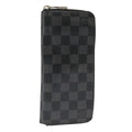 Louis Vuitton Zippy Wallet Vertical Damier Graphite Gray Canvas Wallets Accessory (Pre-Owned)