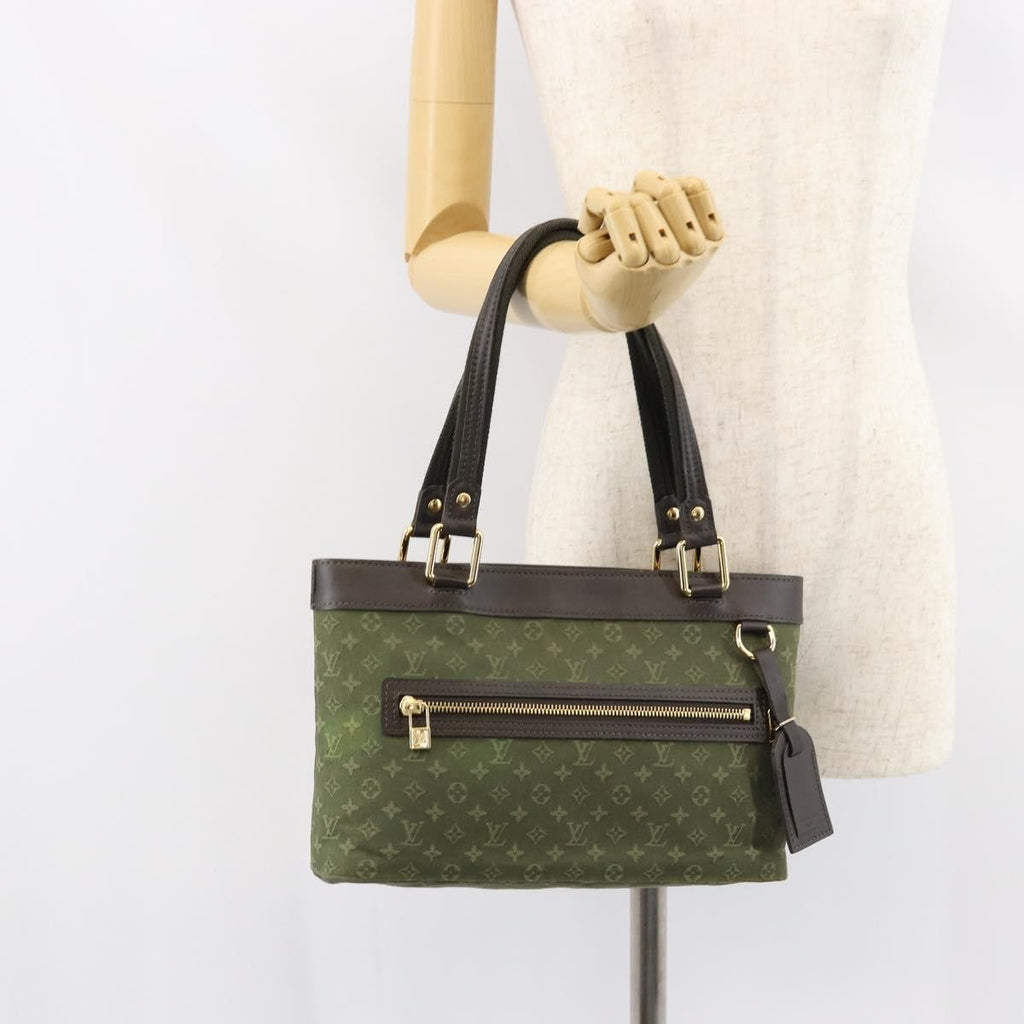 Louis Vuitton Lucille Handbag Mini Lin Khaki Canvas Handbag (Pre-Owned)