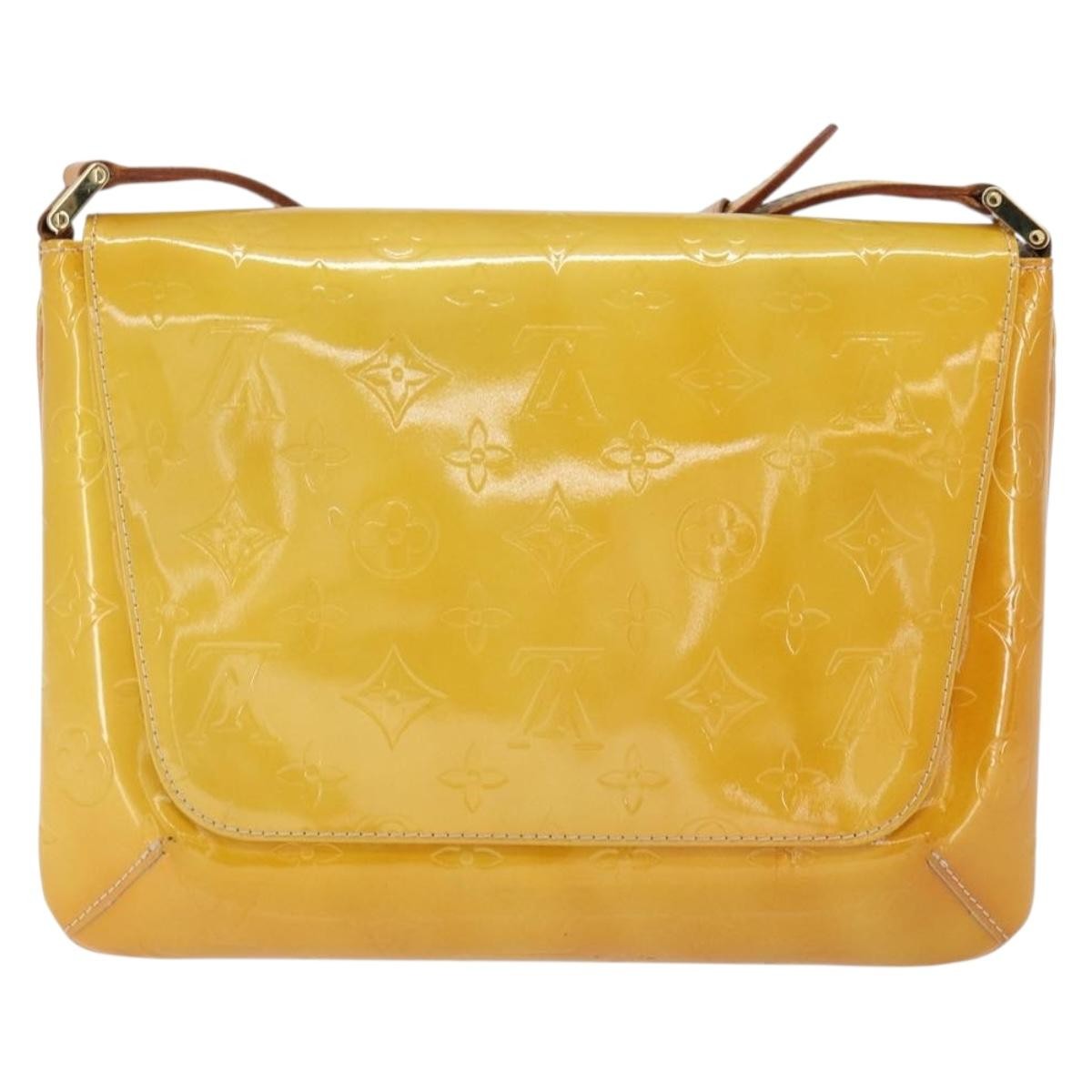 Louis Vuitton Thompson Street Handbag Monogram Vernis Beige Patent_Leather Shoulder Bag Bag (Pre-Owned)