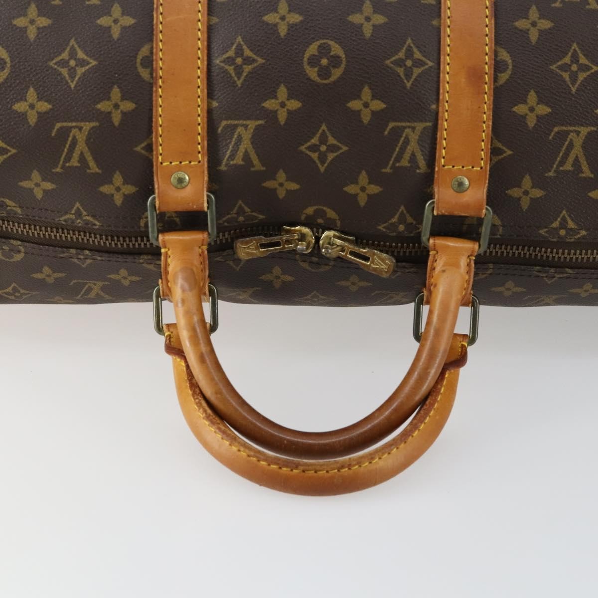 Louis Vuitton Keepall Bag Monogram Canvas Brown Canvas Travel Bag Bag (Pre-Owned)