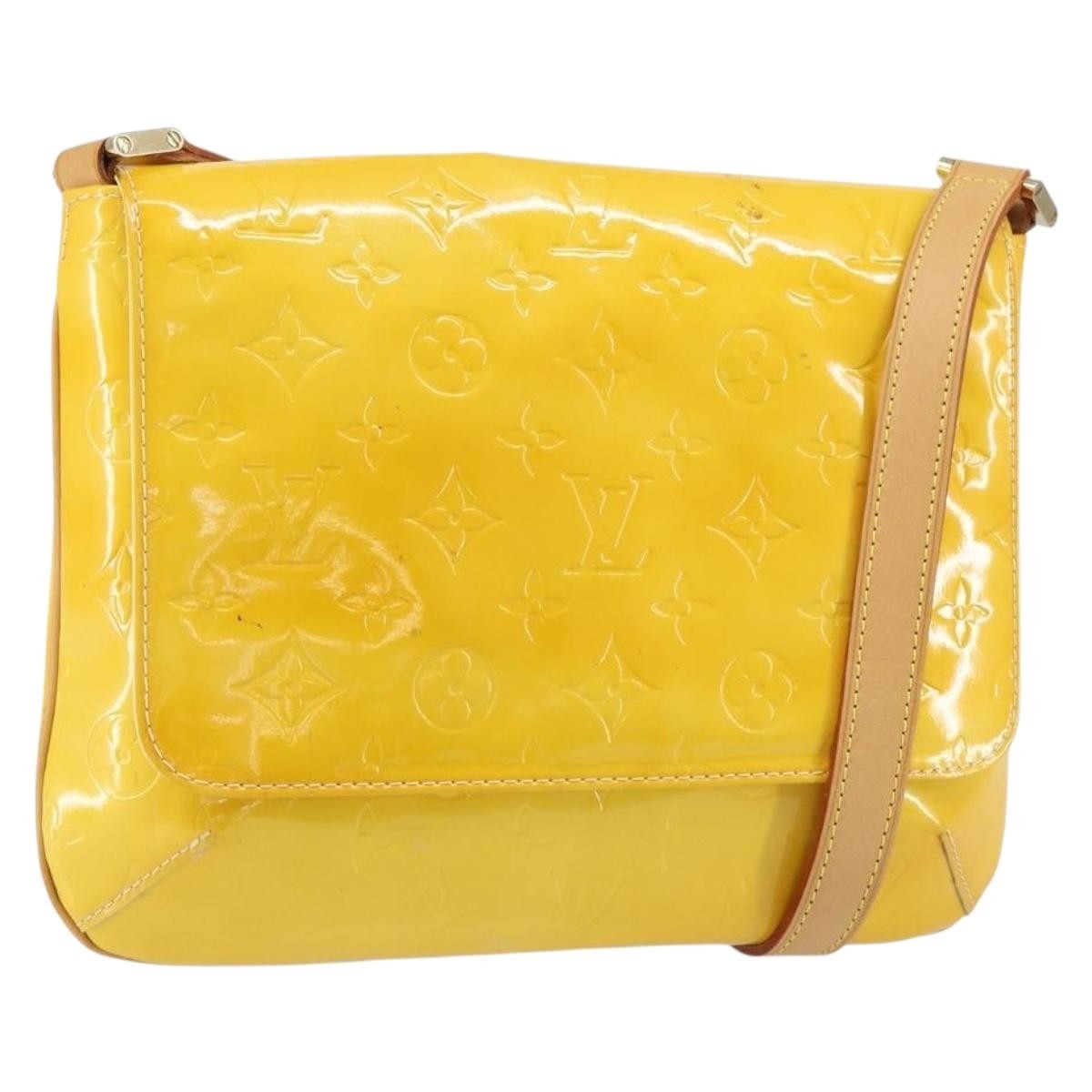 Louis Vuitton Thompson Street Handbag Monogram Vernis Yellow Patent_Leather Shoulder Bag Bag (Pre-Owned)